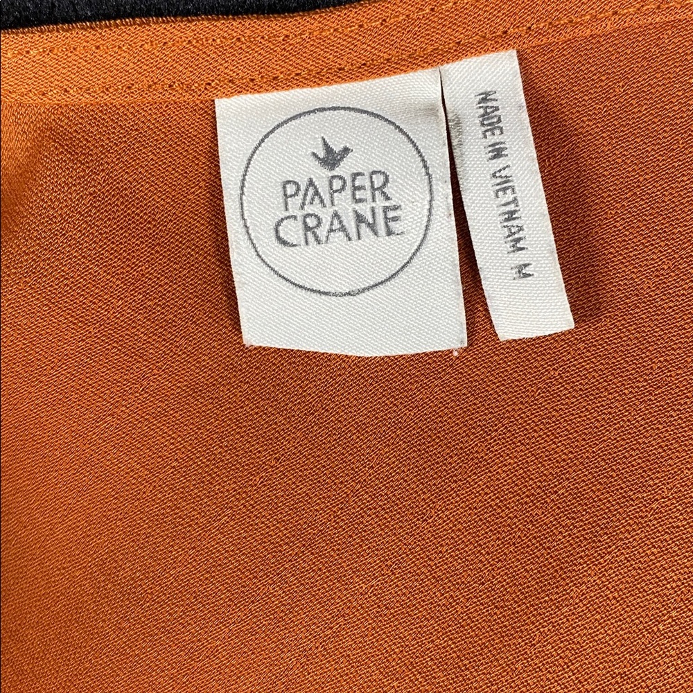 Paper Crane Burnt Orange V-Neck Button Front Cami Tank Top Size Medium - Picture 7 of 8